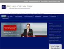 Tablet Screenshot of nicholsonlawyers.com
